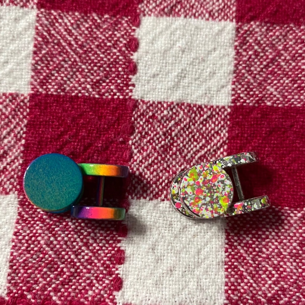 Faux Gauge earring set